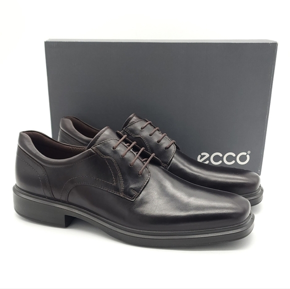 ECCO Men\'s Helsinki 2 Plain Toe Mocha Leather Shoe Size 13-13.5 EU 47 main image 4